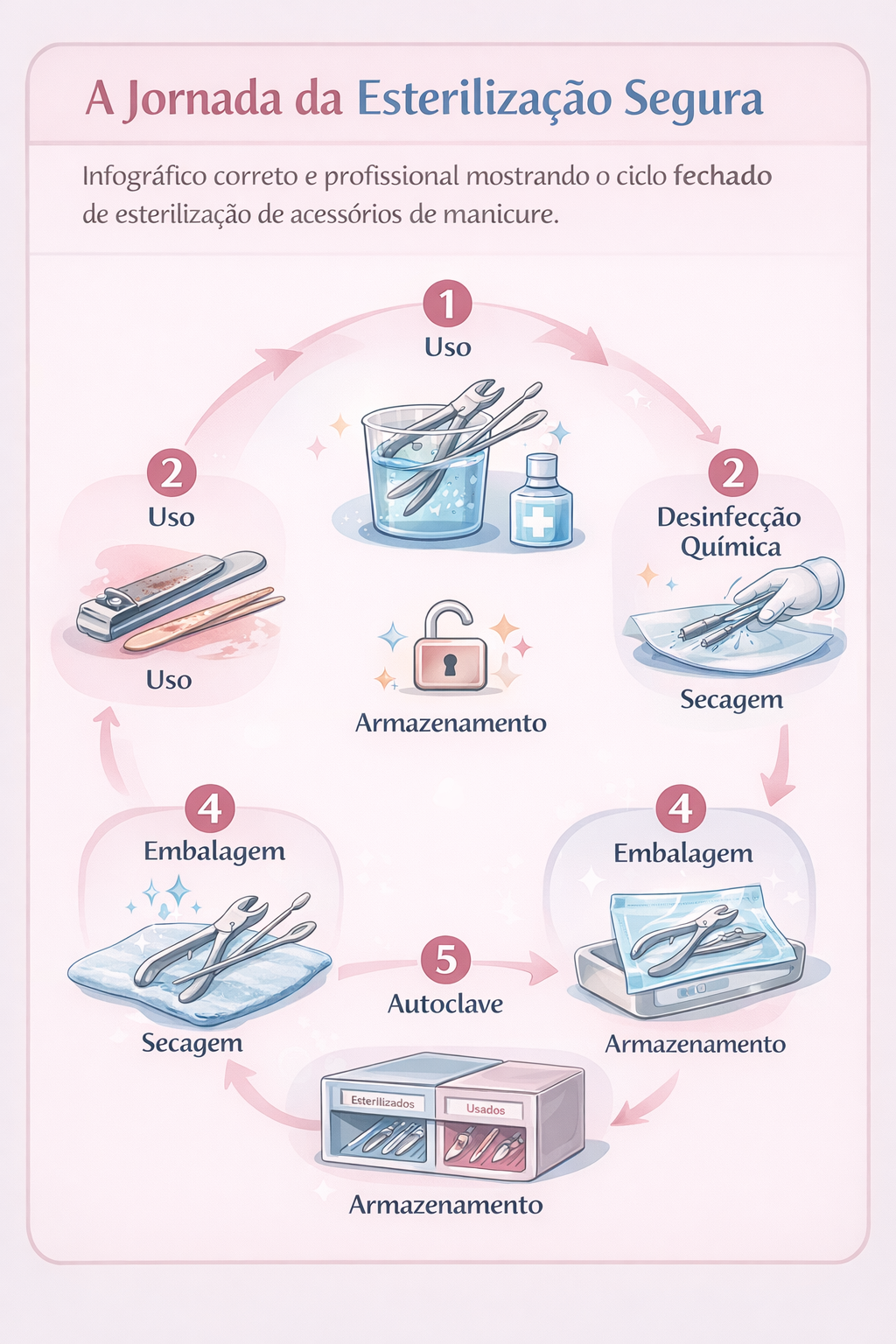 Imagem do Ciclo de Biossegurança em Studio de Manicure
